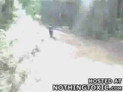 Dirt Bike Rider Chooses Bad Place to Crash