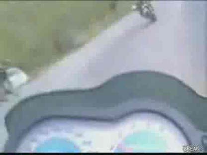 Biker Just Misses Head On Collision